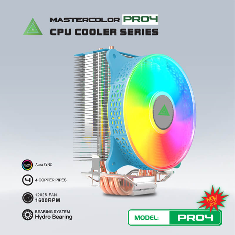 Tản nhiệt CPU VSP MASTERCOLOR PRO-4 (Blue)