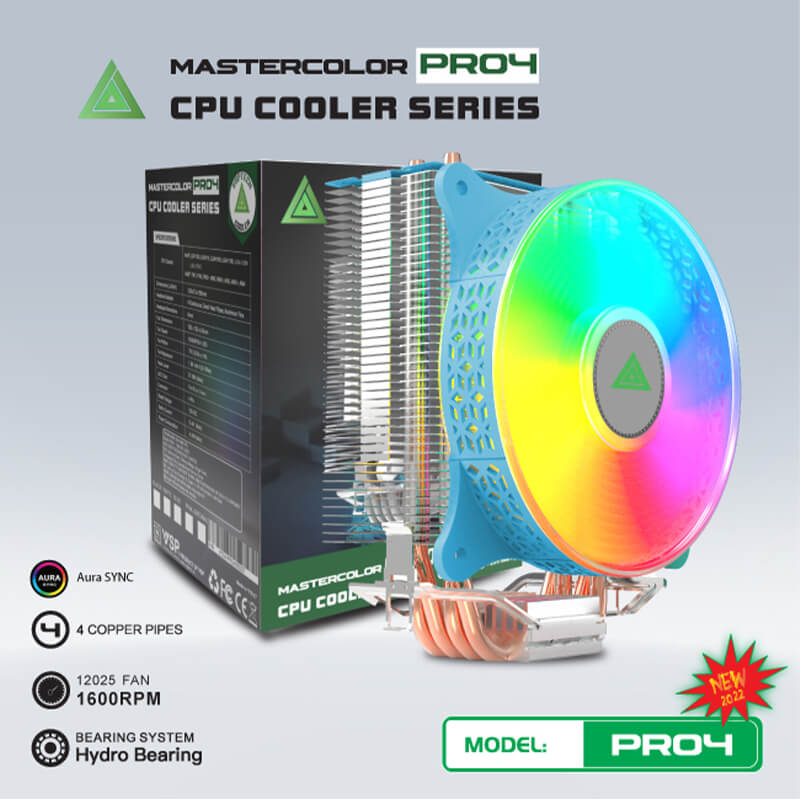 Tản nhiệt CPU VSP MASTERCOLOR PRO-4 (Blue)