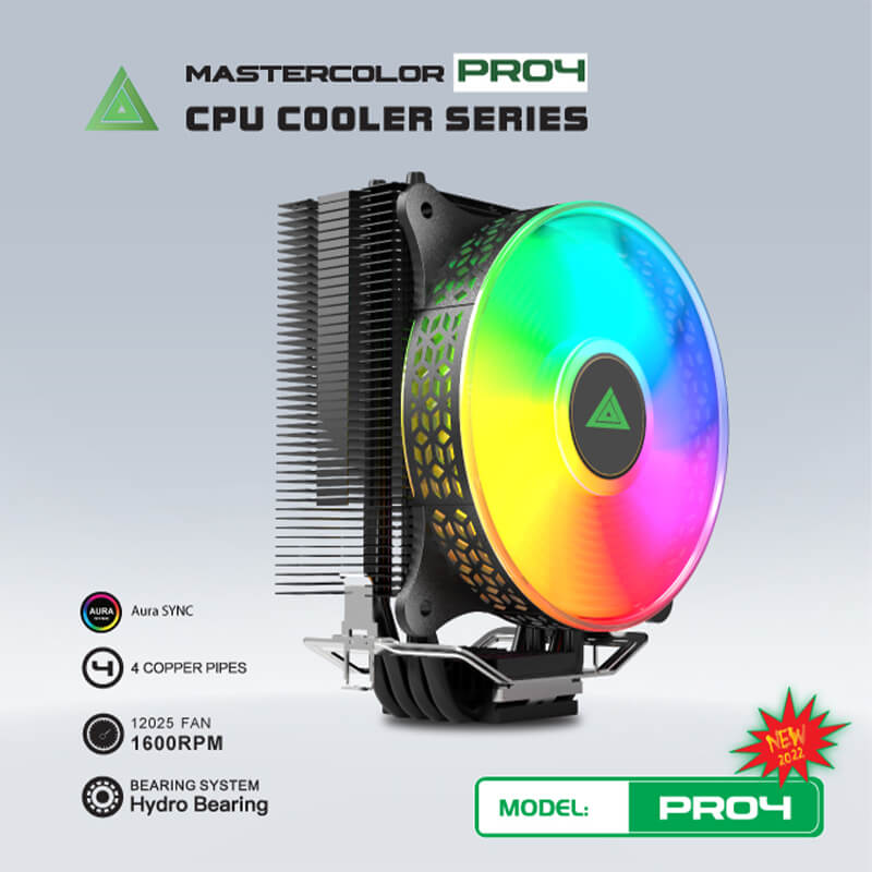 Tản nhiệt CPU VSP MASTERCOLOR PRO-4 (Đen)