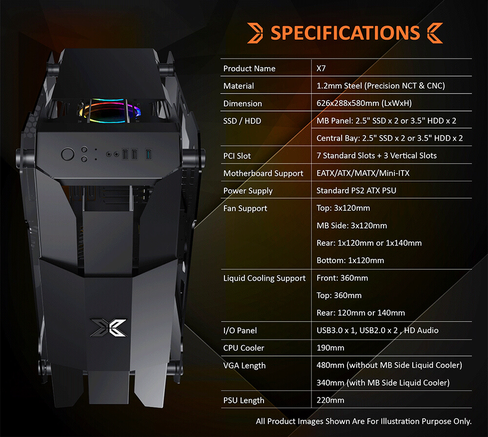 Case XIGMATEK X7 BLACK (EN46218)