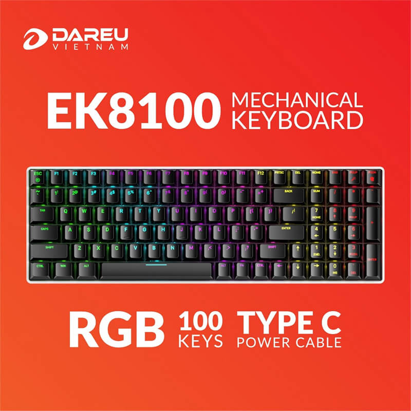 Bàn phím cơ Gaming DAREU EK8100 