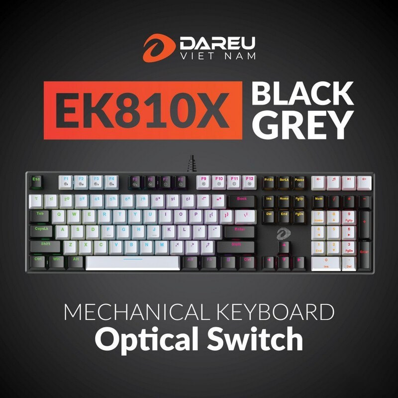 Bàn phím DARE-U EK810X Black-grey