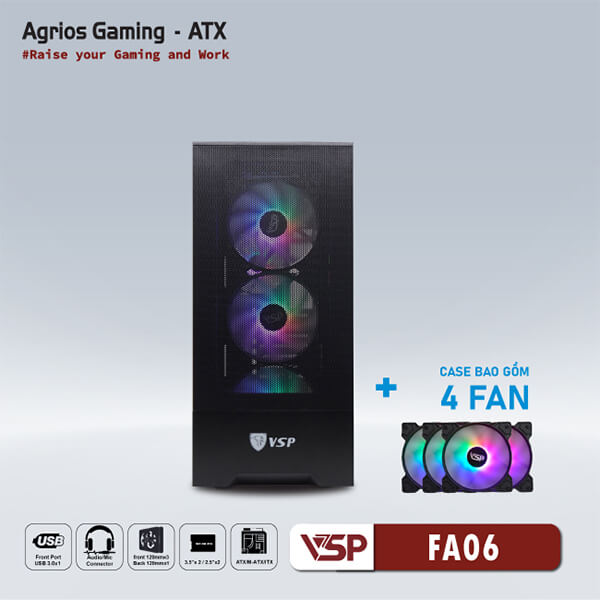 Case VSP AGRIOS GAMING ATX FA06