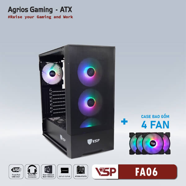 Case VSP AGRIOS GAMING ATX FA06