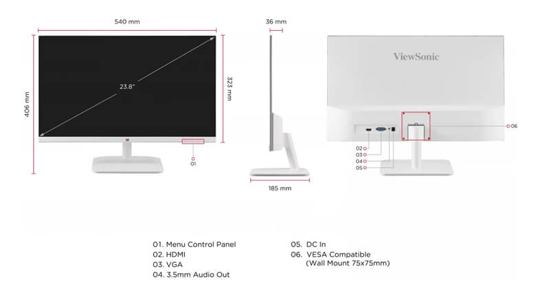 Màn hình Viewsonic VA2432-H-W 