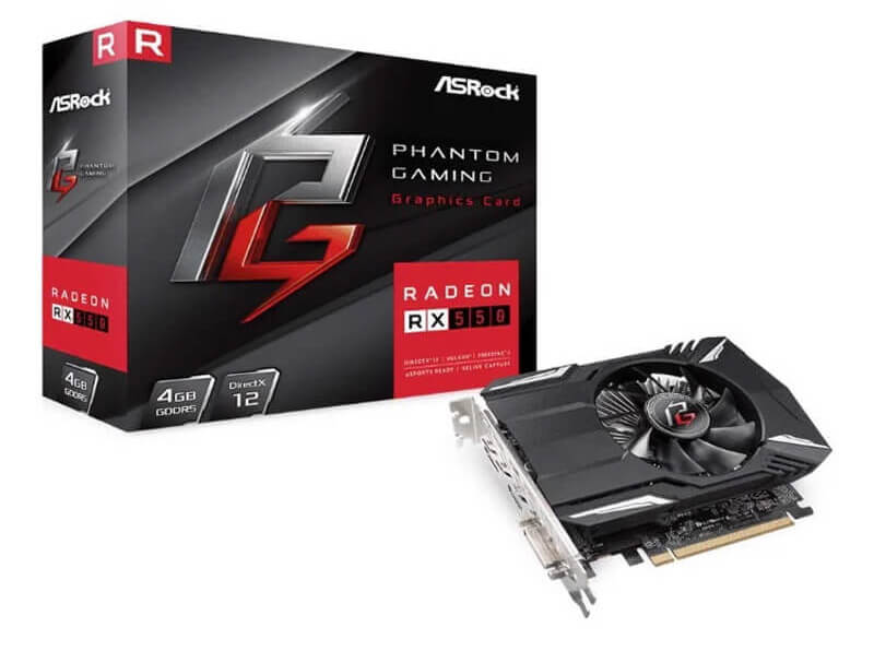 AMD ASROCK RX550 4GB PHANTOM GAMING 1FAN