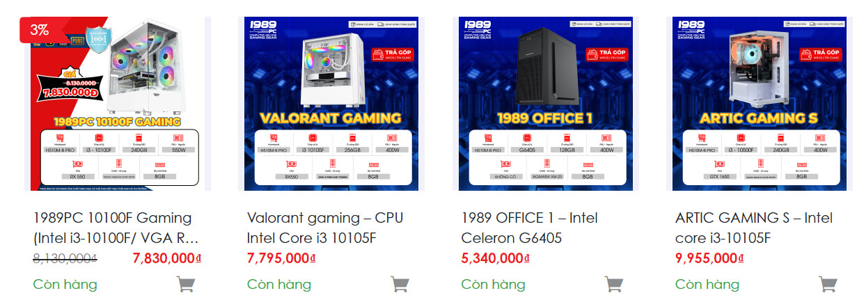 Dàn PC dưới 10 triệu