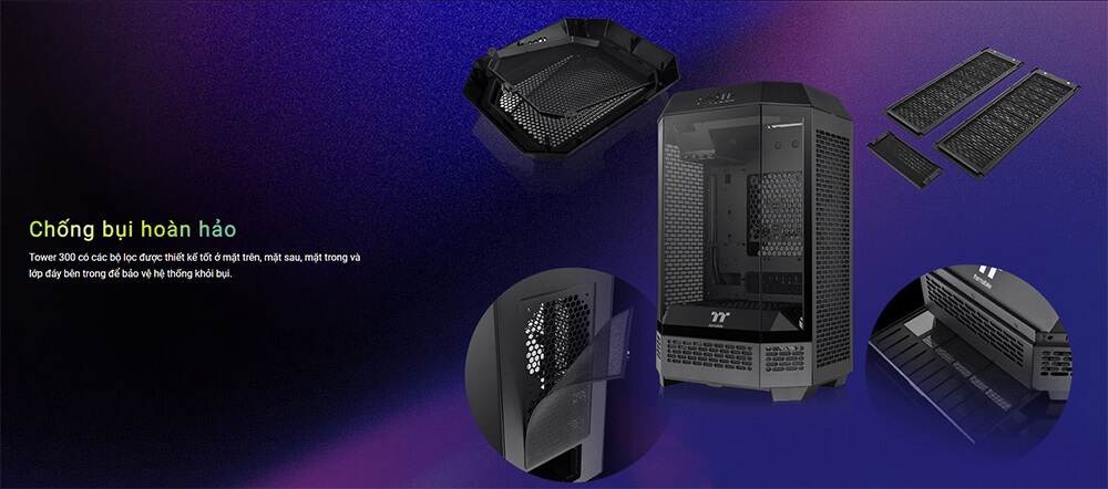 Thùng máy Thermaltake Tower 300 Black