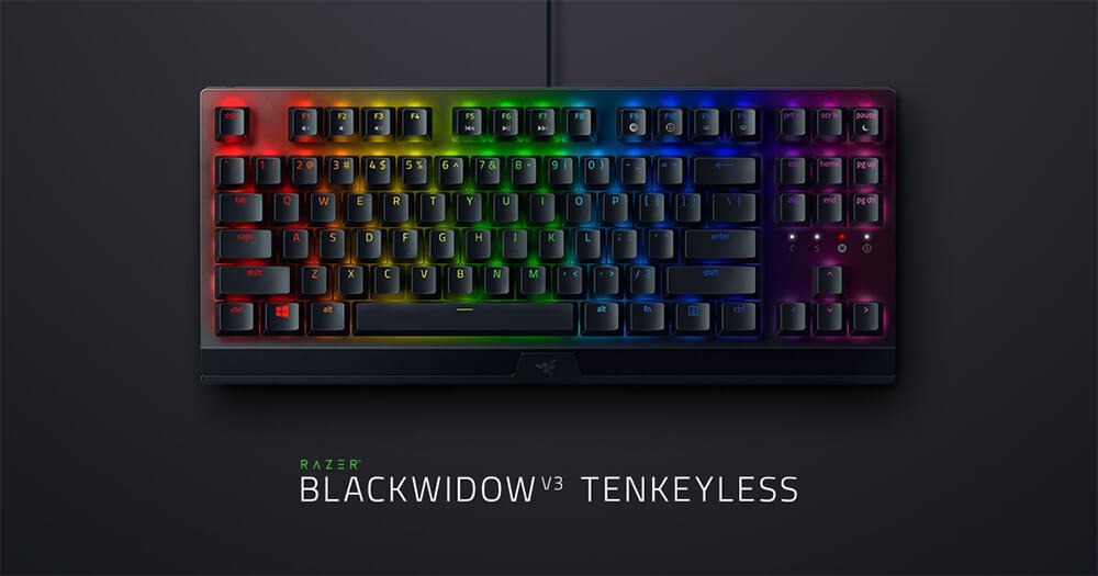 Bàn phím Razer Blackwidow V3 Tenkeyless – Yellow switch